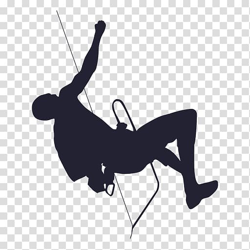 Climbing Mountaineering Silhouette , climbing transparent background PNG clipart