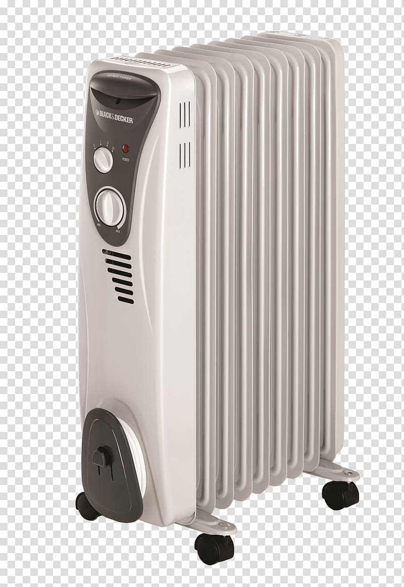 Oil heater Heating Radiators Black & Decker, Radiator transparent background PNG clipart