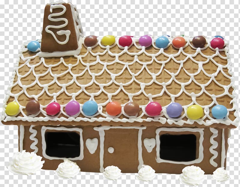 Gingerbread house Chocolate cake Christmas cake Torte Hut, Beautiful brown cabin transparent background PNG clipart