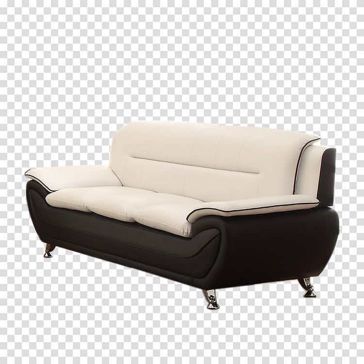 Loveseat Couch Sofa bed Furniture House, Bonded Leather transparent background PNG clipart