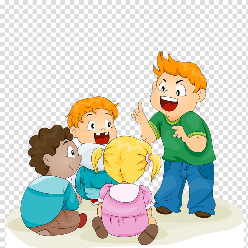 Storytelling , Children playing in transparent background PNG clipart