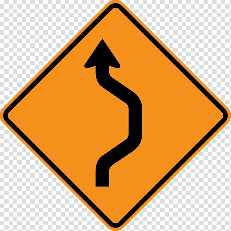 Reverse curve Traffic sign Road, other design transparent background PNG clipart