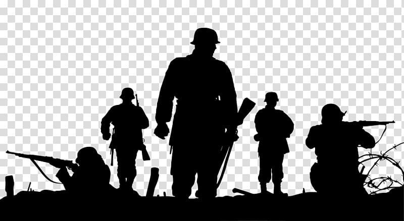 Soldier Silhouette War, Soldier transparent background PNG clipart