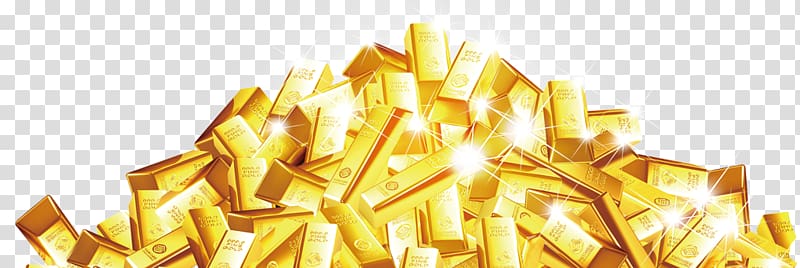 bright yellow gold heap transparent background PNG clipart