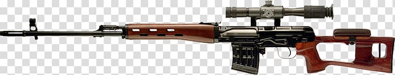 Dragunov sniper rifle Telescopic sight Airsoft, Military weapons light machine gun transparent background PNG clipart