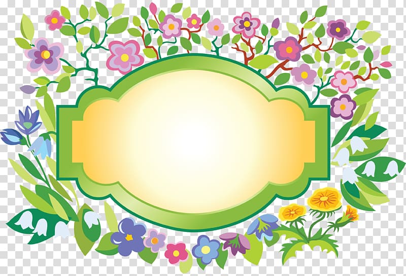 Graphic design, floral frame transparent background PNG clipart