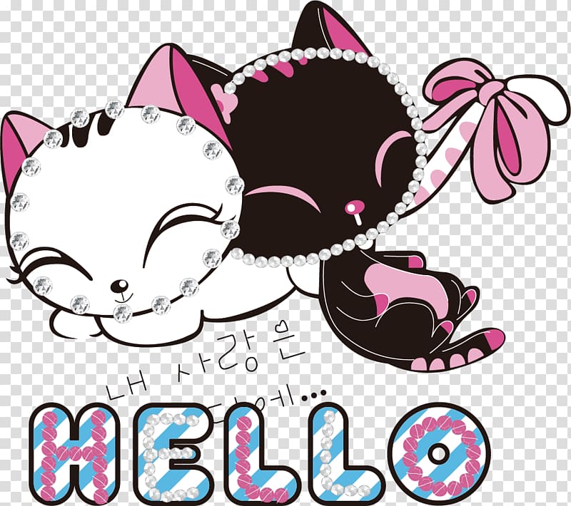 white cat with hello text overlay , Kitten Cat T-shirt Samsung Galaxy Note 5 Samsung Galaxy Note 4, Printing ,T-shirt transparent background PNG clipart