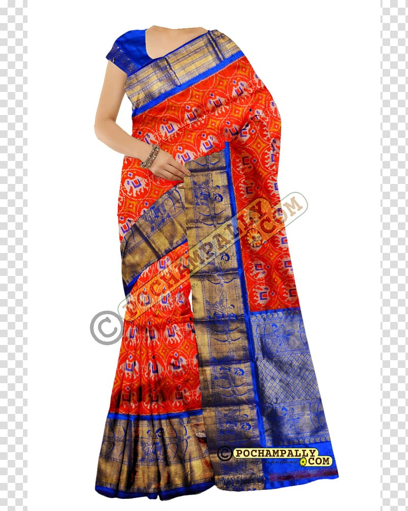Bhoodan Pochampally Pochampally Saree Sari Ikat Kanchipuram, handloom transparent background PNG clipart
