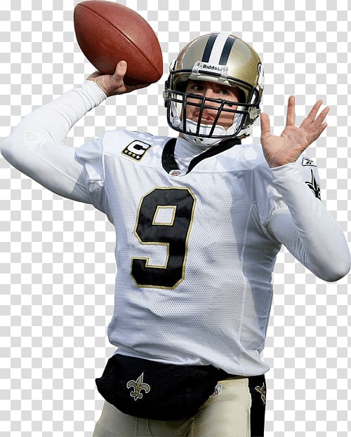 football player carrying football, New Orleans Saints Player transparent background PNG clipart