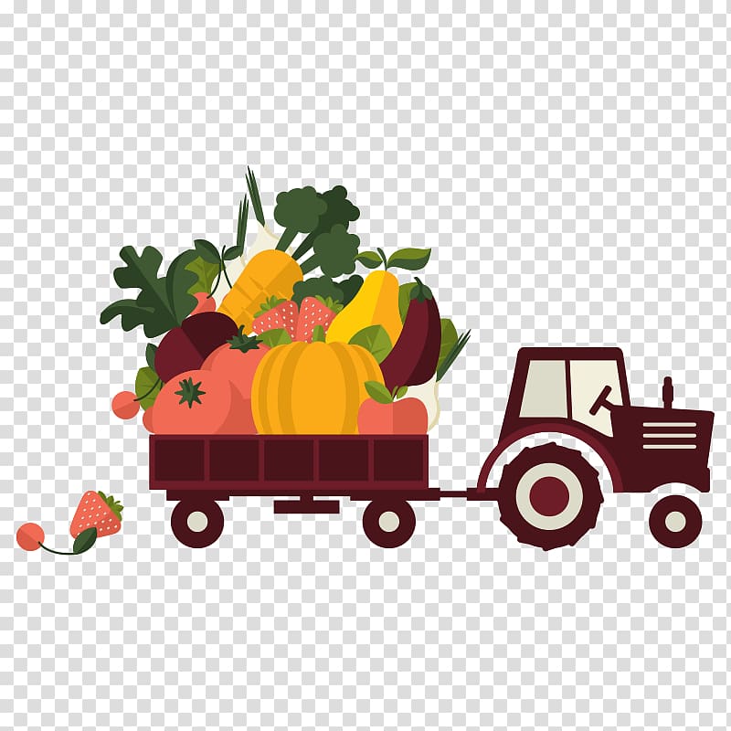 Organic farming Agriculture Organic food, tractor transparent background PNG clipart