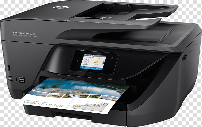Hewlett-Packard HP Officejet Pro 6970 Multi-function printer Inkjet printing, hewlett-packard transparent background PNG clipart