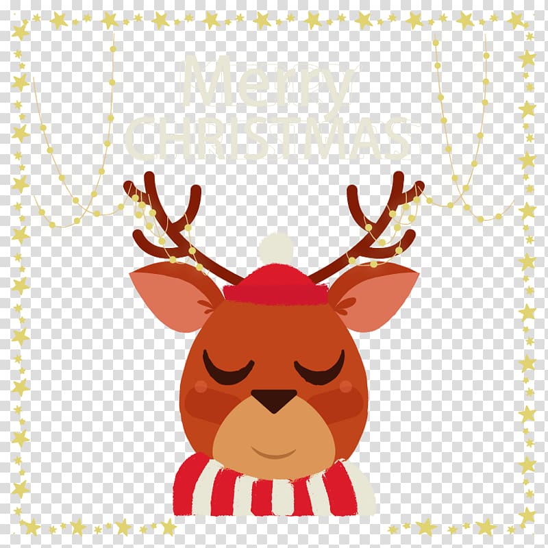 Santa Clauss reindeer Rudolph Santa Clauss reindeer, Cute Christmas reindeer transparent background PNG clipart
