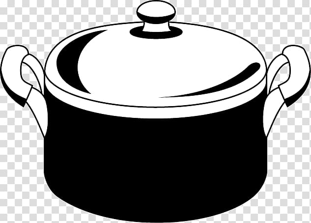 Pots Black and white Cookware , cooking wok transparent background PNG clipart