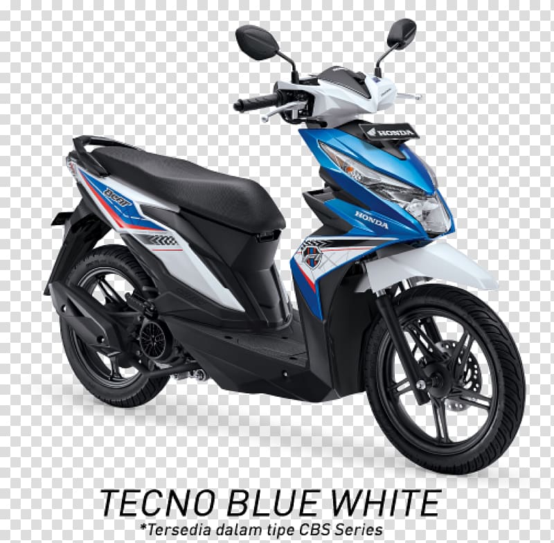 Honda Beat Blue Motorcycle White, honda transparent background PNG clipart