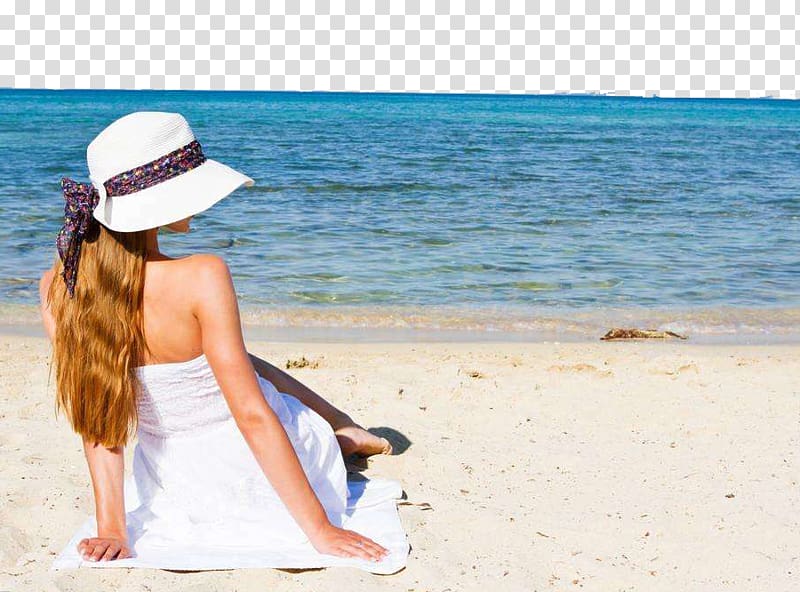 Beach Woman , The beauty of the sea breeze transparent background PNG clipart