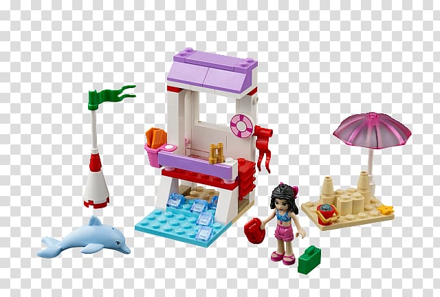 LEGO Friends 41028 Emma\'s Lifeguard Post Lego minifigure Toy, toy transparent background PNG clipart