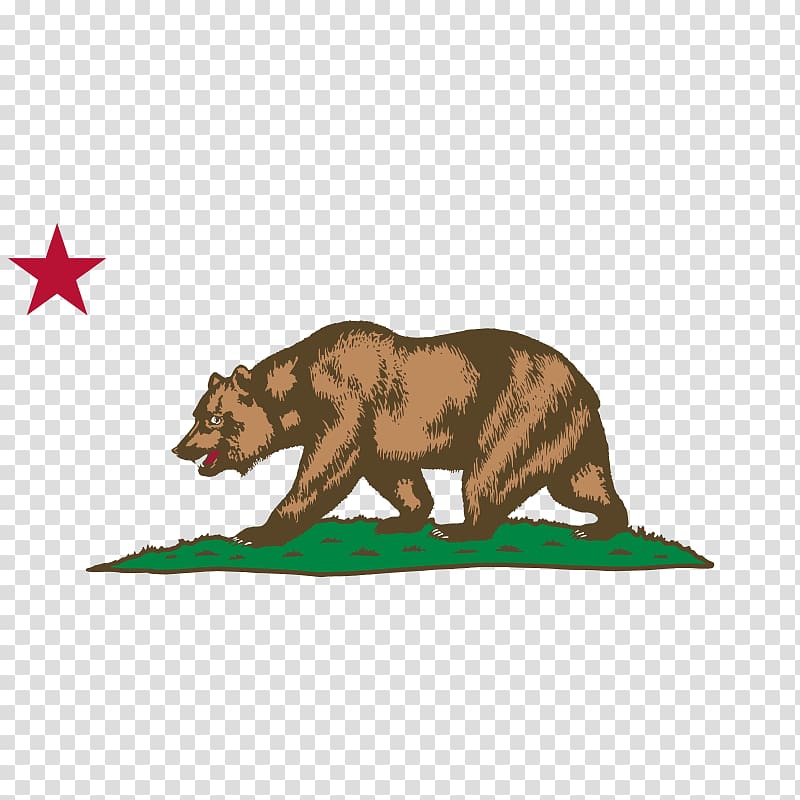 Flag of California California Republic California grizzly bear, Flag transparent background PNG clipart