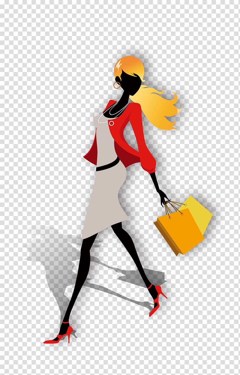 London Fashion Week Fashion blog Clothing, Shopping woman transparent background PNG clipart