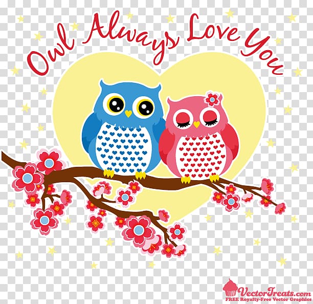 blue and pink owl birds , Owl Wedding invitation Bird Valentines Day , Creative Valentine\'s Day transparent background PNG clipart