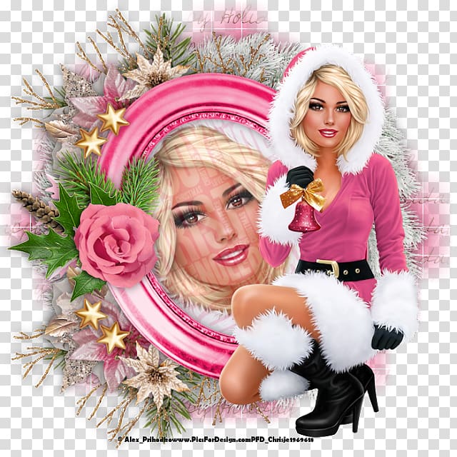 Christmas ornament Fur Pink M Flower, christmas transparent background PNG clipart