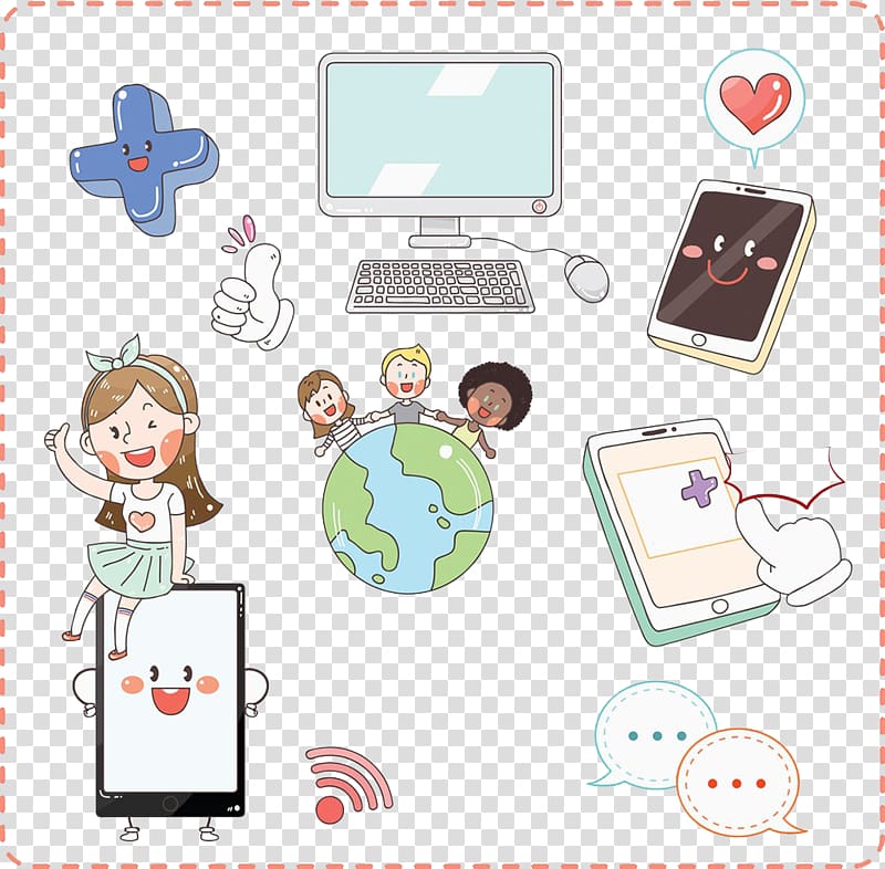 Earth Computer , Computer and cell phone transparent background PNG clipart