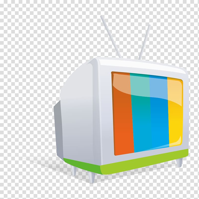 Graphic design Television set, White TV material transparent background PNG clipart