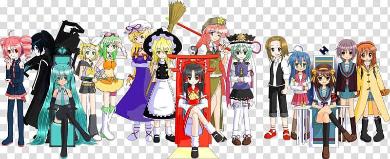 Konata Izumi Drawing Lucky Star Hatsune Miku, hatsune miku transparent background PNG clipart