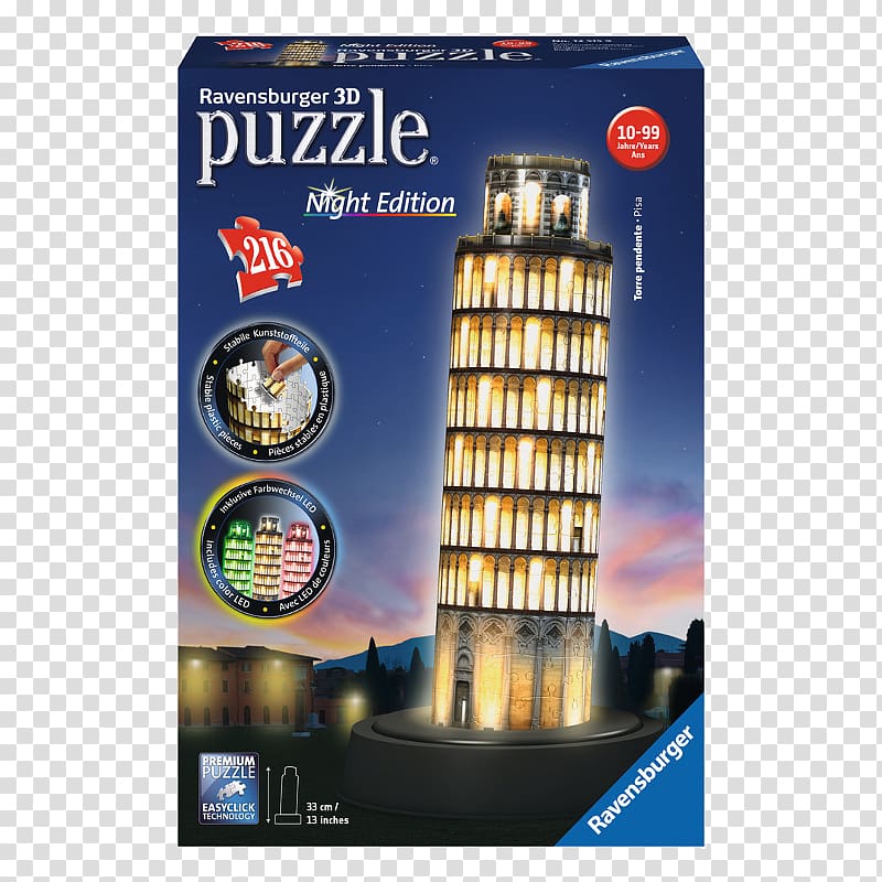 Leaning Tower of Pisa Jigsaw Puzzles 3D-Puzzle Ravensburger, others transparent background PNG clipart
