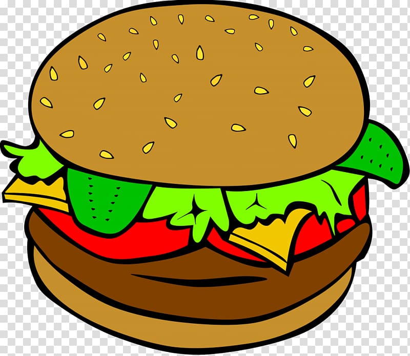 Hamburger Hot dog Cheeseburger Fast food , Burger transparent background PNG clipart