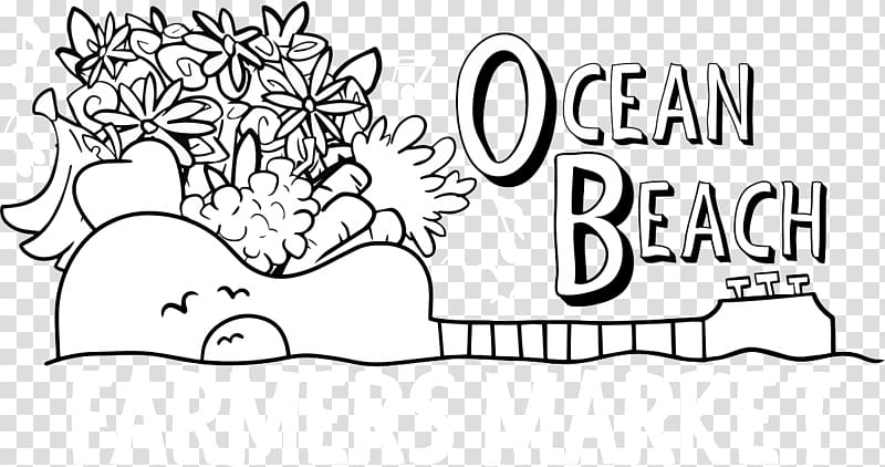 Line art Drawing Illustration Graphics Ocean Beach Main Street Association, transparent background PNG clipart