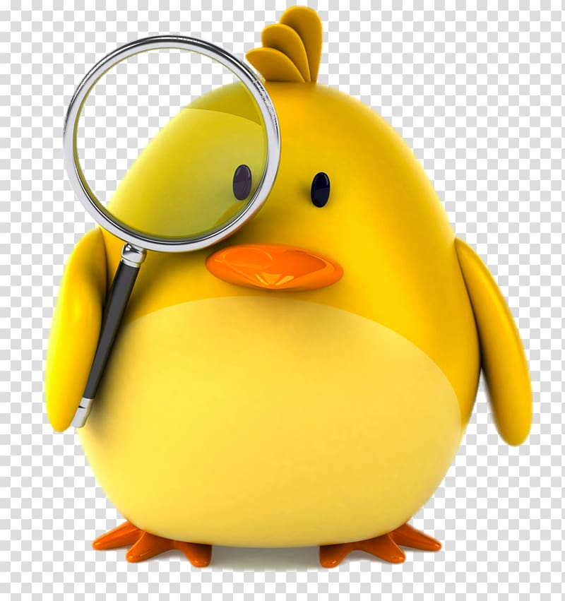 Magnifying glass Cartoon, Take a magnifying glass cartoon chick transparent background PNG clipart