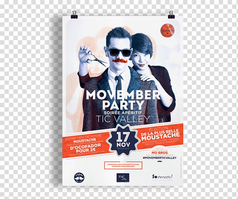 Poster Brand, Movember Flyer transparent background PNG clipart