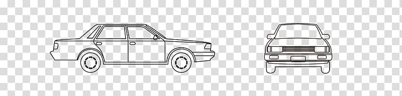 Compact car Car door Automotive design, car line drawing transparent background PNG clipart