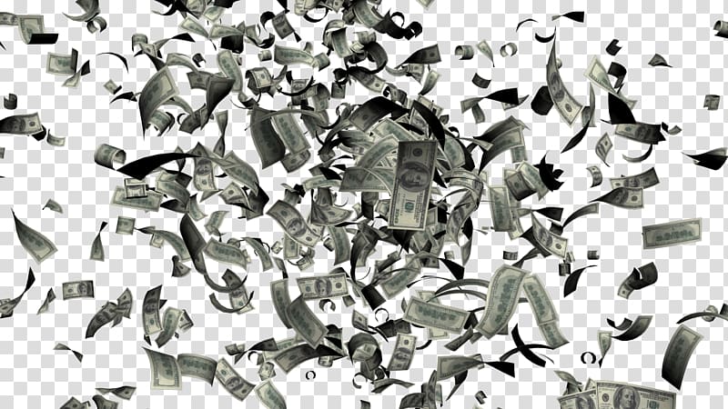 Falling money transparent background PNG clipart