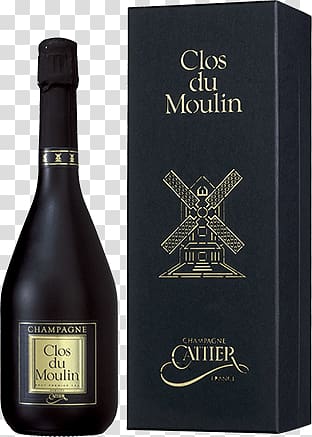 Clos Du Moulin champagne bottle with box, Cattier Clos Du Moulin transparent background PNG clipart