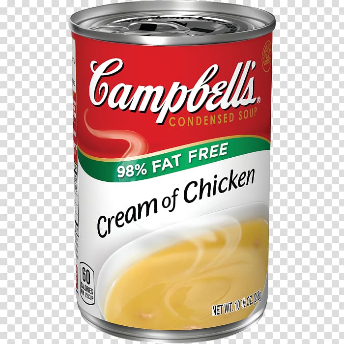 Cream Chicken soup Tin can Pasta, garlic soup with egg transparent background PNG clipart