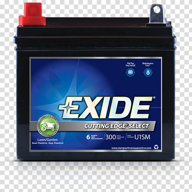 Automotive battery Exide Deep-cycle battery Electric battery VRLA battery, automotive battery transparent background PNG clipart