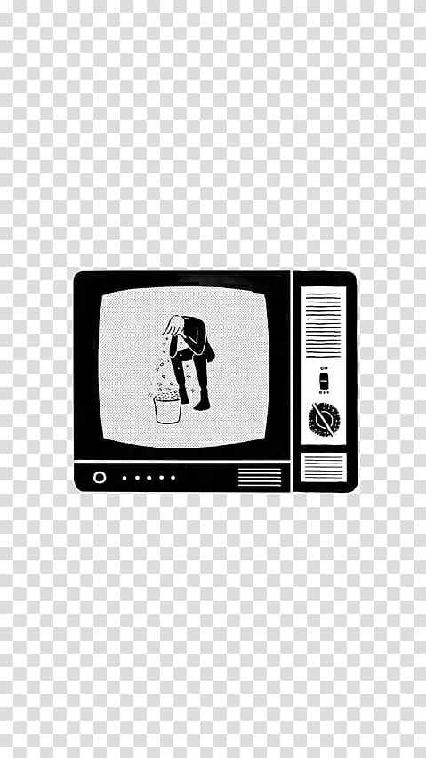 Computer Black and white , Hand-drawn elements of computer TV transparent background PNG clipart