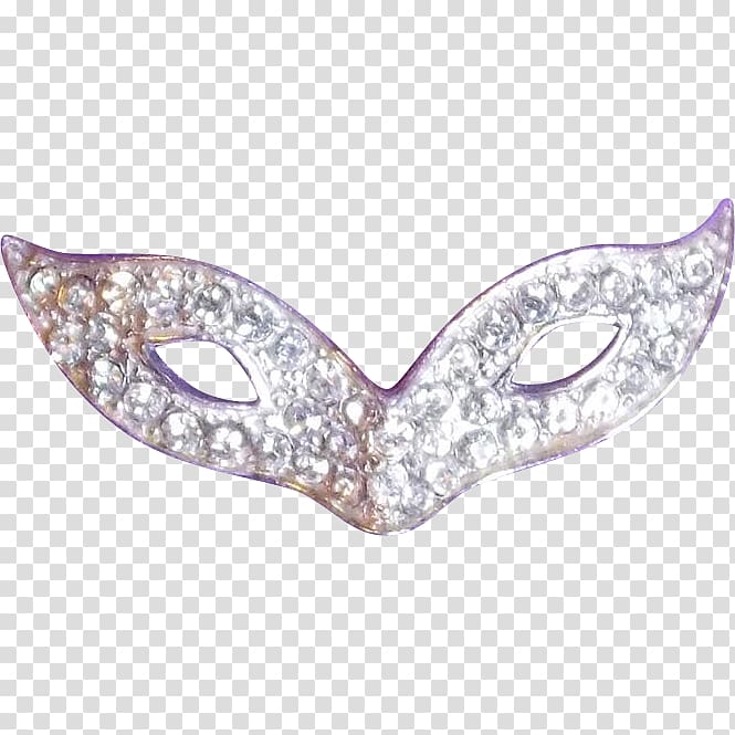 Brooch Mardi Gras Masquerade ball Mask Carnival, mask transparent background PNG clipart