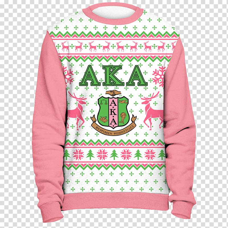 Alpha Kappa Alpha Kappa Alpha Psi Zeta Phi Beta Christmas jumper Sweater, Alpha Kappa Alpha transparent background PNG clipart