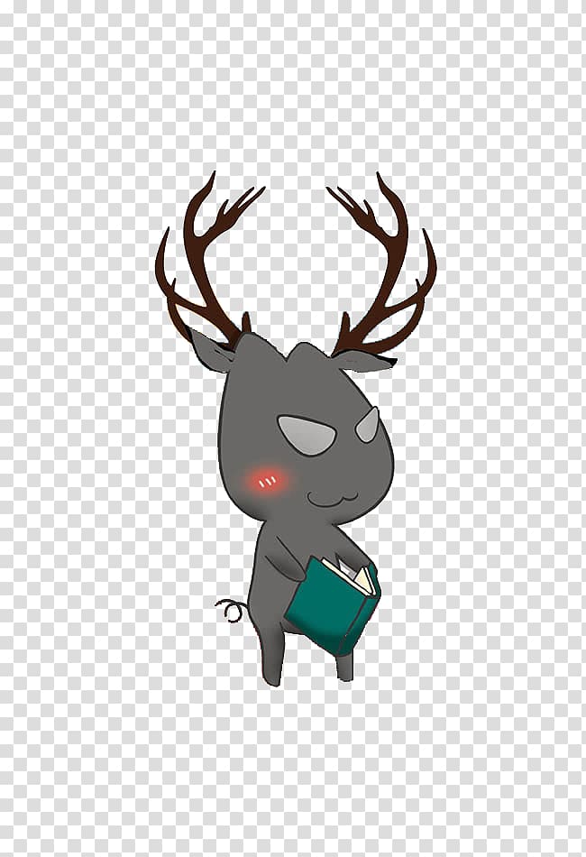 Reindeer Christmas, Evil cartoon creative deer transparent background PNG clipart
