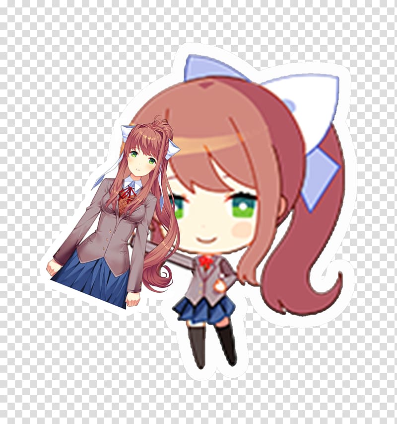 Doki Doki Literature Club! Yandere Simulator Team Salvato, monika chibi transparent background PNG clipart