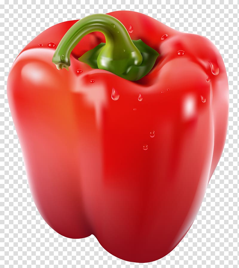 red bell pepper, Bell pepper Chili pepper , Red Pepper transparent background PNG clipart