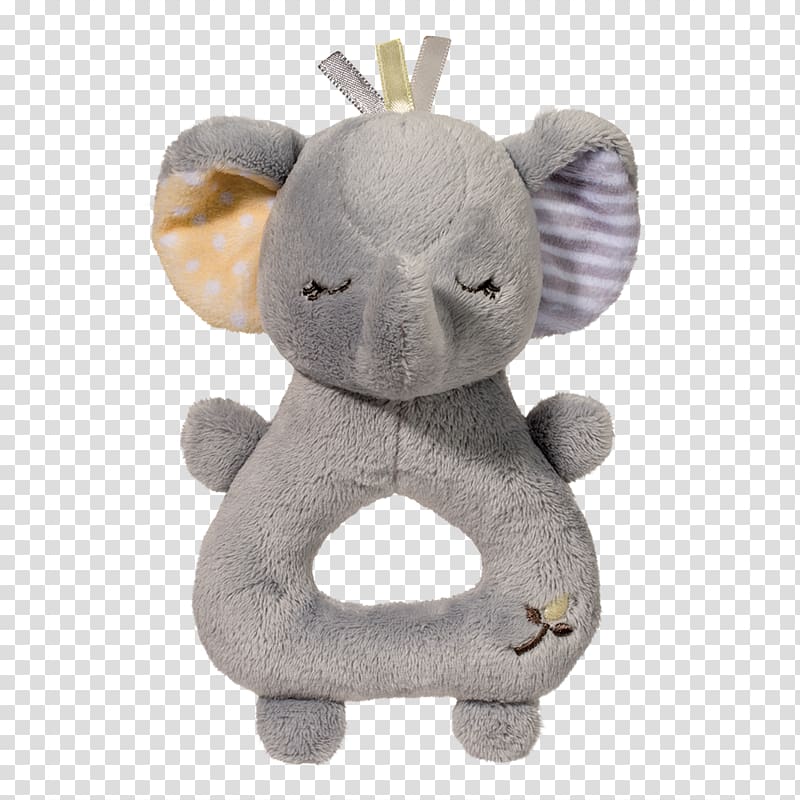 Stuffed Animals & Cuddly Toys Rattle Elephant Plush, baby elephant transparent background PNG clipart