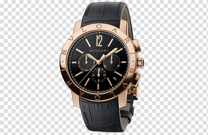Bulgari Chronograph Automatic watch Jewellery, shopping spree transparent background PNG clipart