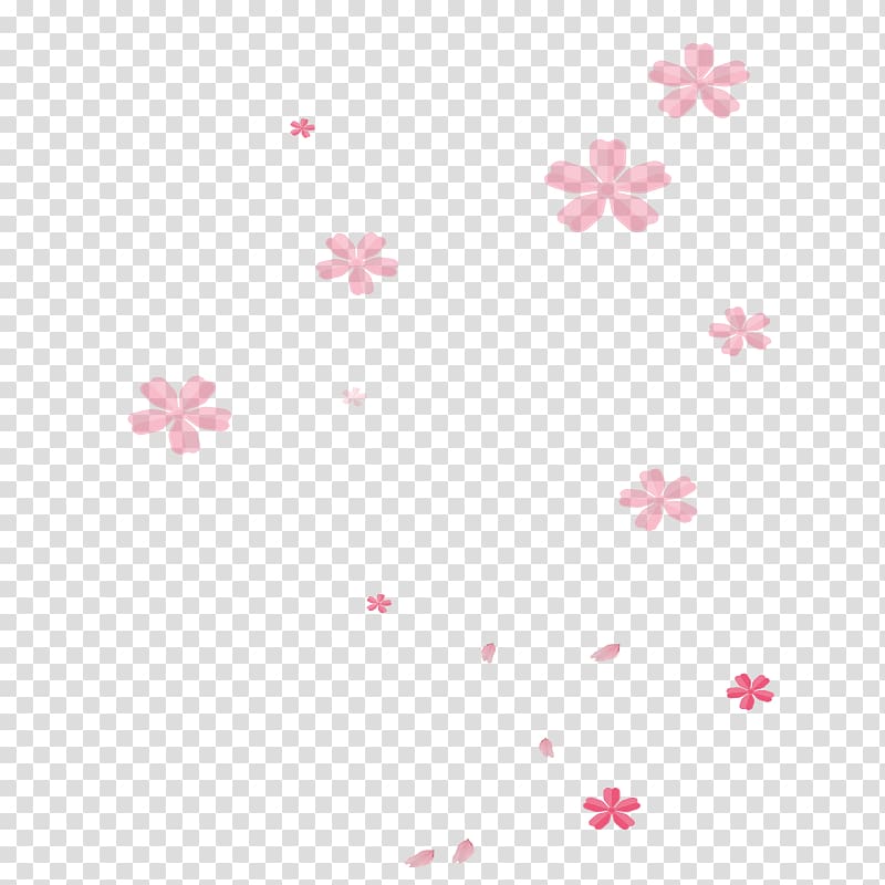 Flower Computer file, Pink falling flowers transparent background PNG clipart