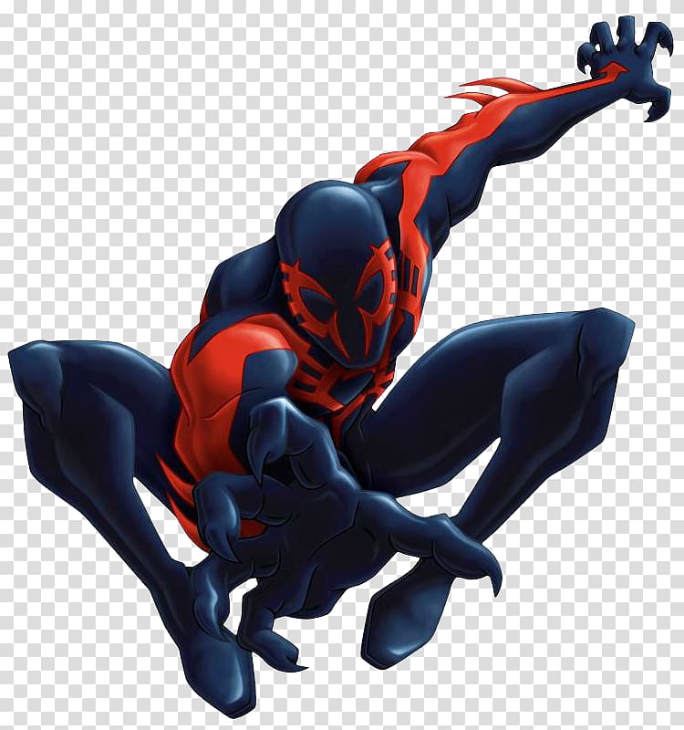 Spider-Man 2099 Miles Morales Spider-Verse Ultimate Marvel, spider-man transparent background PNG clipart