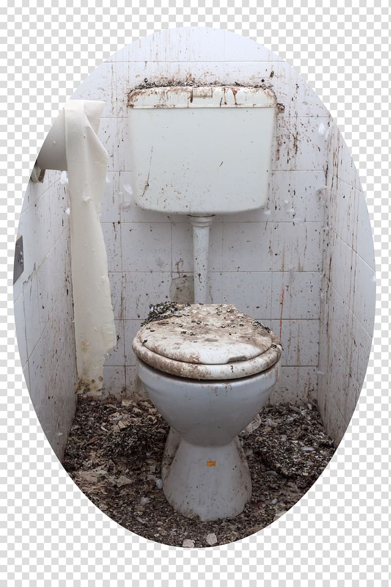 Public toilet Bathroom Flush toilet, dirty transparent background PNG clipart