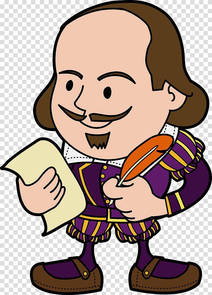 shakespeare cartoon illustration transparent background PNG clipart