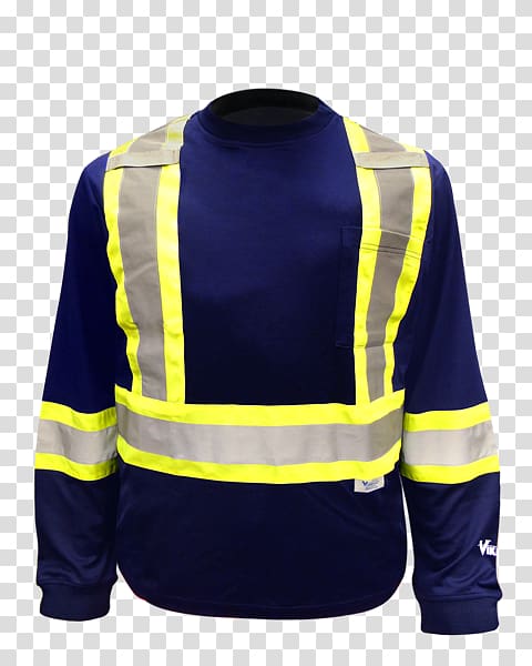 Long-sleeved T-shirt High-visibility clothing Workwear, T-shirt transparent background PNG clipart